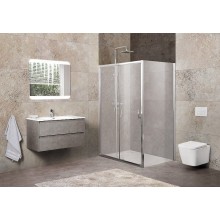 Душевой уголок BelBagno Unique 125х100 UNIQUE-AH-1-110/125-100-M-Cr профиль Хром стекло матовое