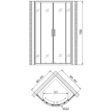 Душевой уголок 90х90 см Gemy Victoria S30072-170 прозрачное