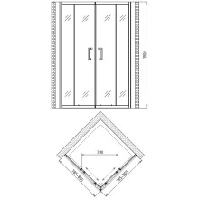 Душевой уголок 80х80 см Gemy Victoria S30152 прозрачное