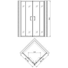 Душевой уголок 90х90 см Gemy Victoria S30172 прозрачное