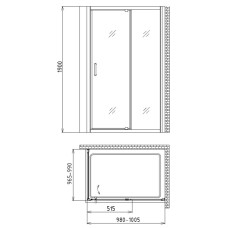 Душевой уголок 100х100 см Gemy Sunny Bay S28191A-A100 прозрачное