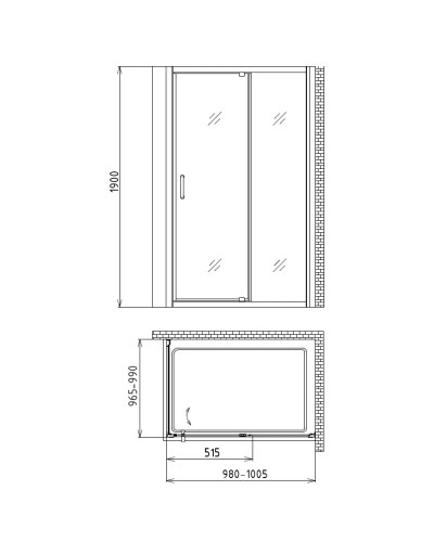 Душевой уголок 100х100 см Gemy Sunny Bay S28191A-A100 прозрачное
