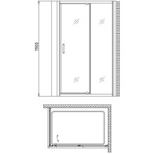 Душевой уголок 110х80 см Gemy Sunny Bay S28191C-A80 прозрачное