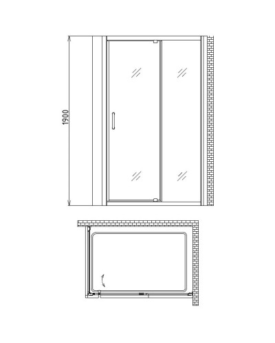 Душевой уголок 110х90 см Gemy Sunny Bay S28191C-A90 прозрачное