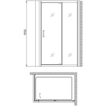 Душевой уголок 140х85 см Gemy Sunny Bay S28191E-A85 прозрачное