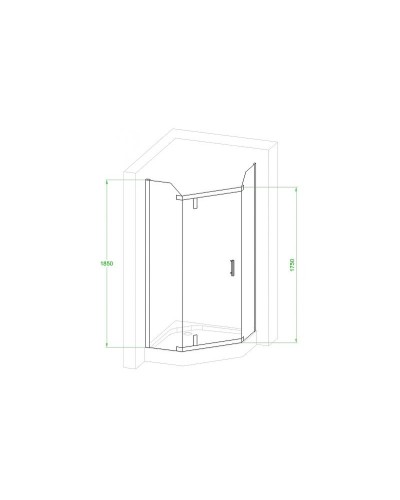 Душевой уголок Royal Bath TR 90х90 RB90TR-C-CH профиль Хром стекло рифленое