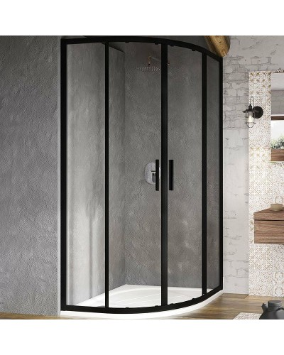Душевой уголок Ravak Blix BLSCP4-80 80х80 X3BM40300Z1 профиль Черный стекло Transparent