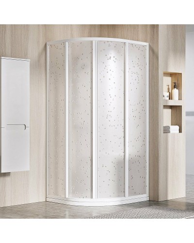 Душевой уголок Ravak Supernova SKCP4-80 80x80 3114O10211 профиль Белый витраж пластик Pearl
