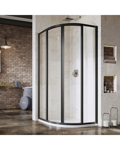 Душевой уголок Ravak Supernova SKCP4-80 80x80 3114O302Z1 профиль Черный стекло Transparent