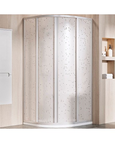 Душевой уголок Ravak Supernova SKCP4-90 90x90 3117OU0211 профиль Сатин витраж пластик Pearl
