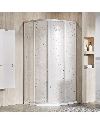 Душевой уголок Ravak Supernova SKCP4-90 90x90 3117OU0211 профиль Сатин витраж пластик Pearl