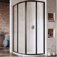 Душевой уголок Ravak Supernova SKCP4-90 90x90 3117O302Z1 профиль Черный стекло Transparent