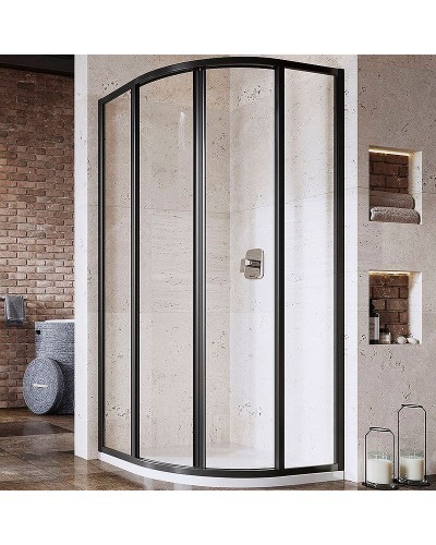 Душевой уголок Ravak Supernova SKCP4-90 90x90 3117O302Z1 профиль Черный стекло Transparent