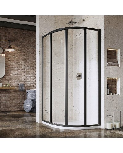 Душевой уголок Ravak Supernova SKCP4-90 90x90 3117O302Z1 профиль Черный стекло Transparent