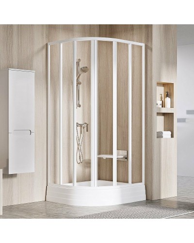 Душевой уголок Ravak Supernova SKKP6-80 80x80 3204O102Z1 профиль Белый стекло Transparent