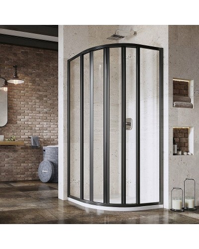 Душевой уголок Ravak Supernova SKKP6-90 90x90 3207O302Z1 профиль Черный стекло Transparent