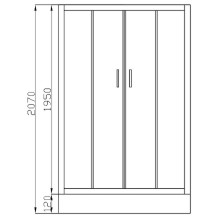Душевой уголок Cerutti SPA Viva 100x100 VIVA100B 8412 профиль Черный стекло прозрачное