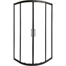Душевой уголок Cerutti SPA Viva 100x100 VIVA100B 8412 профиль Черный стекло прозрачное
