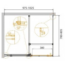 Душевой уголок 102,5х80,5 см Cezares STREAM-AH-1-100/80-C-Cr прозрачное