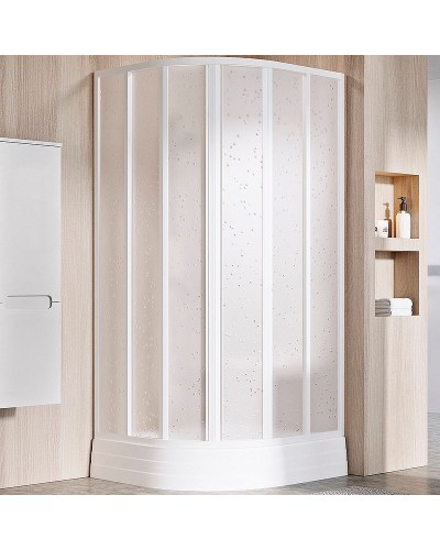 Душевой уголок Ravak Supernova SKKP6-90 90x90 3207O10211 профиль Белый витраж пластик Pearl