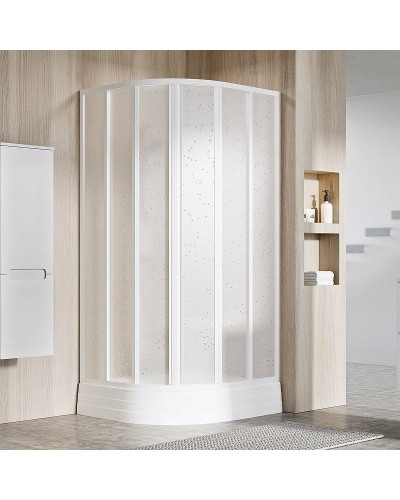 Душевой уголок Ravak Supernova SKKP6-90 90x90 3207O10211 профиль Белый витраж пластик Pearl