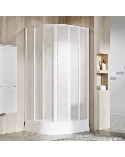Душевой уголок Ravak Supernova SKKP6-90 90x90 3207O10211 профиль Белый витраж пластик Pearl