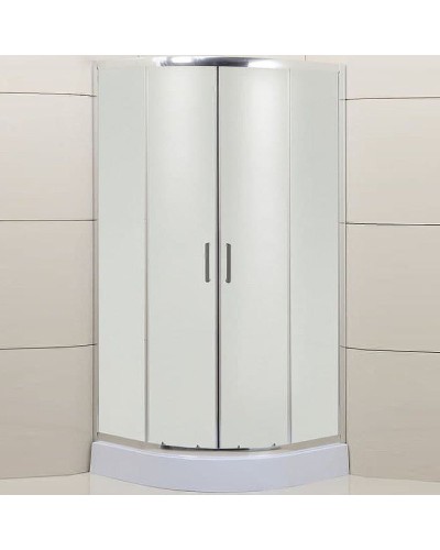 Душевой уголок BelBagno Uno 90х90 UNO-195-R-2-90-P-Cr профиль Хром стекло рифленое