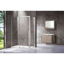 Душевой уголок Vincea Lugano 160х80 VSR-1L8016CL-1 профиль Хром стекло прозрачное