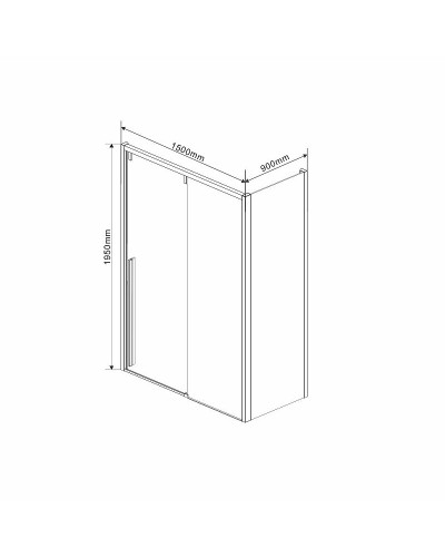 Душевой уголок Vincea Lugano 150х90 VSR-1L9015CL-1 профиль Хром стекло прозрачное