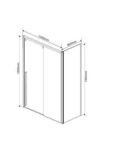 Душевой уголок Vincea Lugano 120х90 VSR-1L9012CGB-1 профиль Черный стекло тонированное