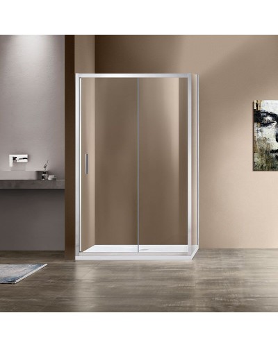 Душевой уголок Vincea Garda 160х80 VSR-1G8016CL профиль Хром стекло прозрачное