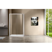 Душевой уголок Vincea Garda 160х80 VSR-1G8016CL профиль Хром стекло прозрачное