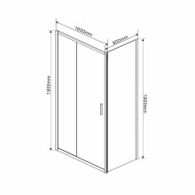 Душевой уголок Vincea Garda 160х80 VSR-1G8016CL профиль Хром стекло прозрачное