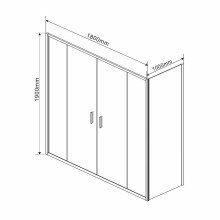 Душевой уголок Vincea Garda 180х100 VSR-1G21018CL профиль Хром стекло прозрачное