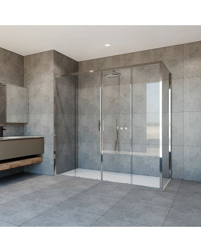 Душевой уголок Vincea Garda 200х100 VSR-1G21020CL профиль Хром стекло прозрачное