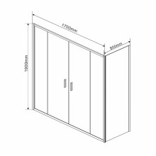 Душевой уголок Vincea Garda 170х80 VSR-1G28017CL профиль Хром стекло прозрачное