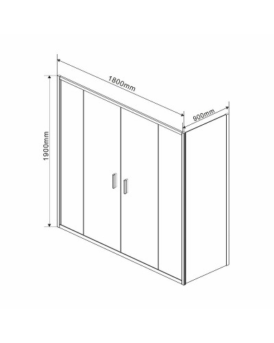 Душевой уголок Vincea Garda 180х90 VSR-1G29018CL профиль Хром стекло прозрачное