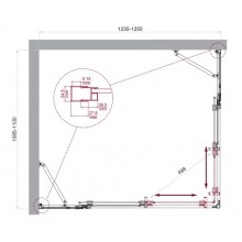 Душевой уголок BelBagno LUCE-AH-22-125/110-C-Cr