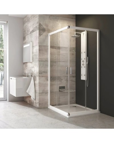 Душевой уголок 80х80 см Ravak Blix белый grape