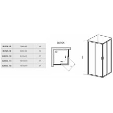 Душевой уголок 100х100 см Ravak Blix белый grape