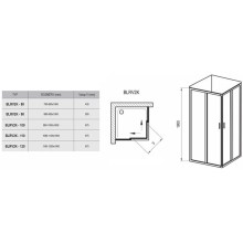 Душевой уголок 120х120 см Ravak Blix белый grape