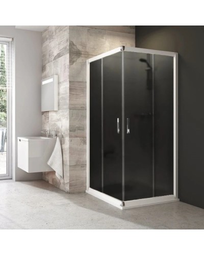 Душевой уголок 100х90 см Ravak Blix белый графит