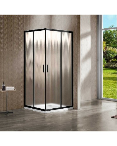 Душевой уголок Vincea Garda VSS-1G900CHB 90x90 профиль Черный стекло шиншилла