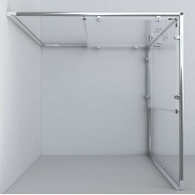 Душевой уголок Vincea Garda VSS-1G900CHB 90x90 профиль Черный стекло шиншилла