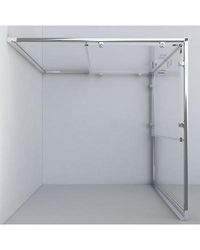 Душевой уголок Vincea Garda VSS-1G900CHB 90x90 профиль Черный стекло шиншилла