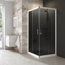 Душевой уголок 110х110 см Ravak Blix белый графит