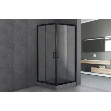 Душевой уголок Royal Bath HPD 80х80 RB80HPD-T-BL профиль Черный стекло прозрачное