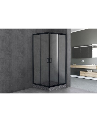 Душевой уголок Royal Bath HPD 80х80 RB80HPD-T-BL профиль Черный стекло прозрачное