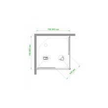 Душевой уголок Royal Bath HPD 80х80 RB80HPD-T-BL профиль Черный стекло прозрачное