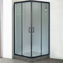 Душевой уголок Royal Bath HPD 80х80 RB80HPD-C-BL профиль Черный стекло матовое